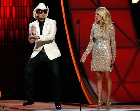 Carrie Underwood and Brad Paisley appeared on stage together at the Country Music Association Awards in Nashville.
Carrie Underwood and Brad Paisley appeared on stage together at the Country Music Association Awards in Nashville.