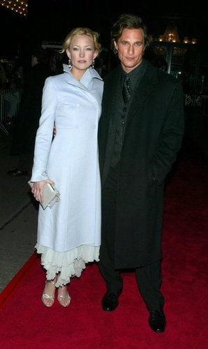 Kate Hudson and Matthew McConaughey were in NYC for the debut of How to Lose a Guy in 10 Days in February 2003.
Kate Hudson and Matthew McConaughey were in NYC for the debut of How to Lose a Guy in 10 Days in February 2003.