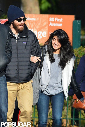 Jake Gyllenhaal's female friend hung onto his arm in NYC.
Jake Gyllenhaal's female friend hung onto his arm in NYC.
