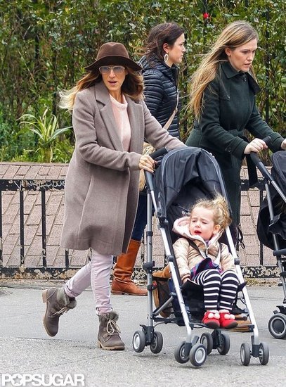 Sarah Jessica Parker pushed Tabitha Broderick along.
Sarah Jessica Parker pushed Tabitha Broderick along.