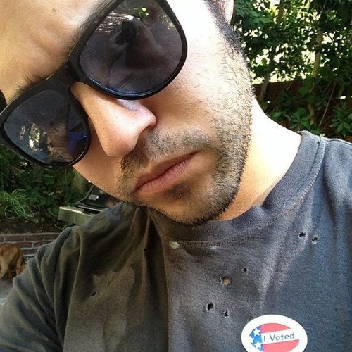 Pete Wentz took pride in his "I Voted" pin.
Source: Instagram user petewentz
Pete Wentz took pride in his "I Voted" pin.
Source: Instagram user petewentz