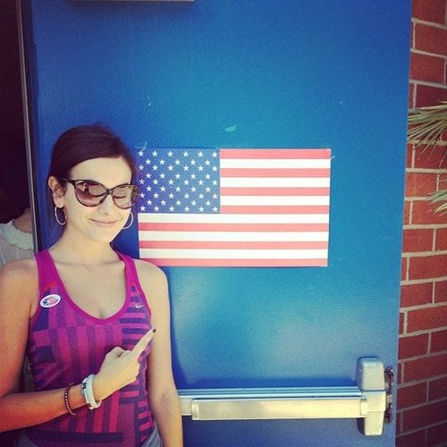Camilla Belle showed her American pride leaving the voting polls.
Source: Instagram user camillabelle86
Camilla Belle showed her American pride leaving the voting polls.
Source: Instagram user camillabelle86