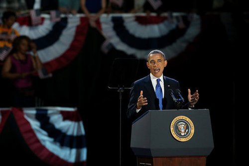 President Obama Wins! See Pictures of His Celebratory Event in Chicago President Obama Wins! See Pictures of His Celebratory Event in Chicago