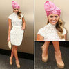 Jesinta Campbell Wear Pink Turban to 2012 Melbourne Cup Day