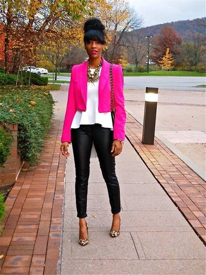 Leather & Peplum
