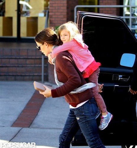 Jennifer Garner gave Seraphina Affleck a lift.
Jennifer Garner gave Seraphina Affleck a lift.