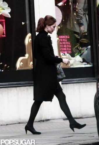 Kate Middleton wore heels at Harvey Nichols.
Kate Middleton wore heels at Harvey Nichols.