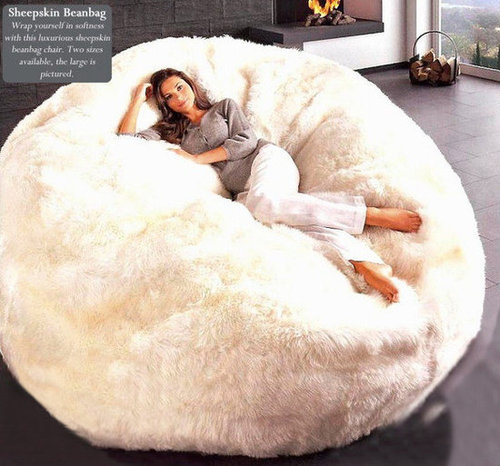 Natural Sheepskin Beanbag Chair Natural Sheepskin Beanbag Chair