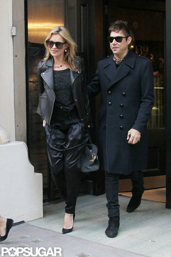 Kate Moss and Jamie Hince left The Wolseley in London.
Kate Moss and Jamie Hince left The Wolseley in London.