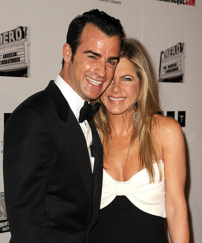 Jennifer Aniston stepped out in LA with fiancé Justin Theroux.
Jennifer Aniston stepped out in LA with fiancé Justin Theroux.