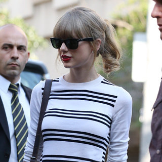 Taylor Swift Visits Bills In Sydney In Striped Top For ARIAs