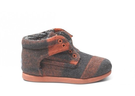 Orange Plaid Tiny TOMS Botas