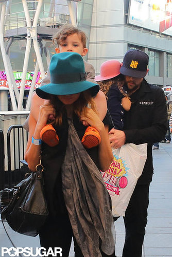 Nicole Richie and Joel Madden accompanied Harlow and Sparrow to the Yo Gabba Gabba show in LA.
Nicole Richie and Joel Madden accompanied Harlow and Sparrow to the Yo Gabba Gabba show in LA.