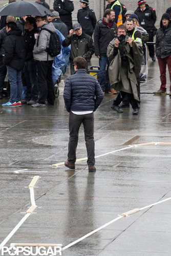 Tom Cruise filmed on set in London.
Tom Cruise filmed on set in London.