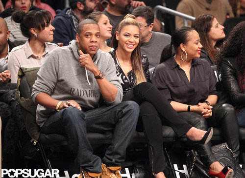 Jay-Z and Beyoncé Knowles sat courtside at the Barclays Center.
Jay-Z and Beyoncé Knowles sat courtside at the Barclays Center.