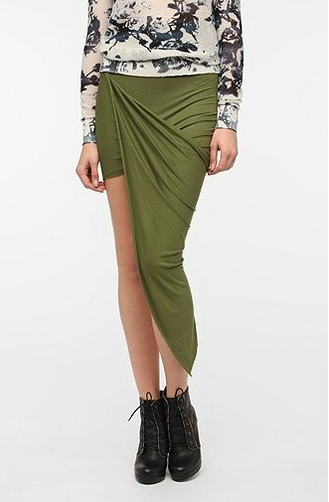 This Sparkle & Fade asymmetrical drape skirt ($49) comes in three colors, and all three are equally fabulous. Plus the price tag is so right.
This Sparkle & Fade asymmetrical drape skirt ($49) comes in three colors, and all three are equally fabulous. Plus the price tag is so right.