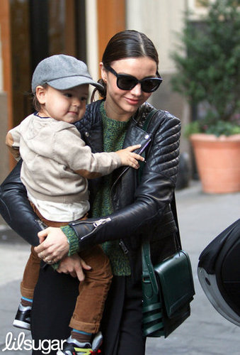 Flynn Bloom had a smile on his face as mom Miranda Kerr carried him out of their NYC apartment.
Flynn Bloom had a smile on his face as mom Miranda Kerr carried him out of their NYC apartment.