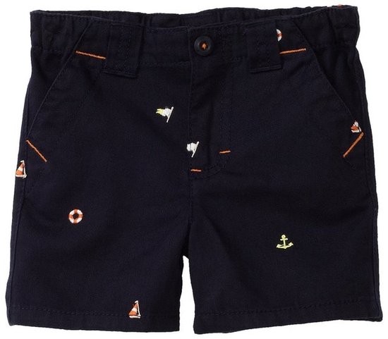 Hartstrings Embroidered Twill Flat Front Shorts Hartstrings Embroidered Twill Flat Front Shorts