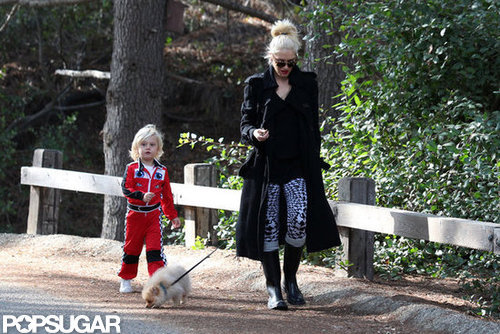 Gwen Stefani brought son Zuma along for a walk in the park with their dog.
Gwen Stefani brought son Zuma along for a walk in the park with their dog.