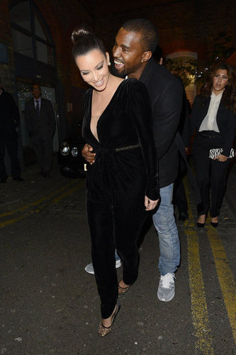 Kim Kardashian and Kanye West got cute during a November 2012 trip to London.
Kim Kardashian and Kanye West got cute during a November 2012 trip to London.