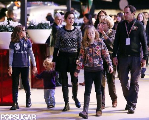 Marion Cotillard and Marcel Cheer Dad Guillaume Canet on to a Win Marion Cotillard and Marcel Cheer Dad Guillaume Canet on to a Win