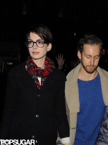 Anne Hathaway and Adam Shulman headed to the screening.
Anne Hathaway and Adam Shulman headed to the screening.