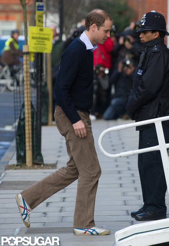 Prince William walked into the hospital in London.
Prince William walked into the hospital in London.
