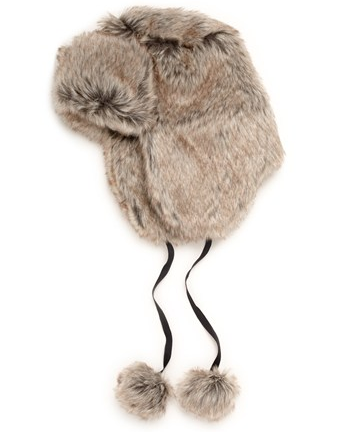 This French Connection furry trapper hat ($68) has the most adorable pom-pom tassels on the ends. Don't you just want to cuddle up to it?
This French Connection furry trapper hat ($68) has the most adorable pom-pom tassels on the ends. Don't you just want to cuddle up to it?