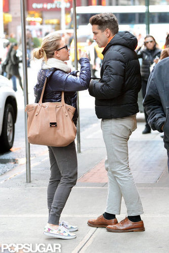 Scarlett Johansson Kisses Her New Man in NYC Scarlett Johansson Kisses Her New Man in NYC