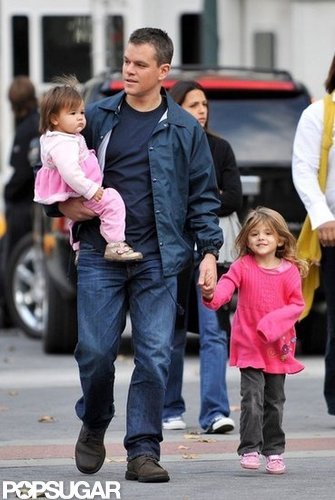 Matt and Luciana Damon took their daughters out in NYC in October 2009.
Matt and Luciana Damon took their daughters out in NYC in October 2009.