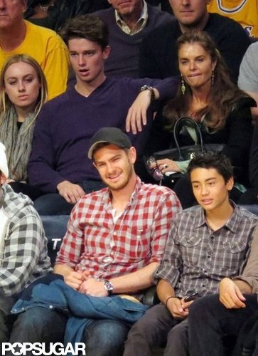 Andrew Garfield was all smiles during the action.
Andrew Garfield was all smiles during the action.