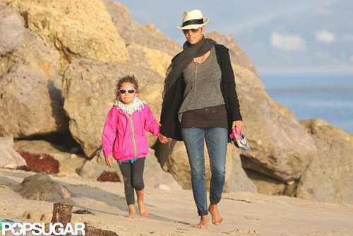 Halle Berry and Nahla Stroll and Twirl in the Sand Halle Berry and Nahla Stroll and Twirl in the Sand