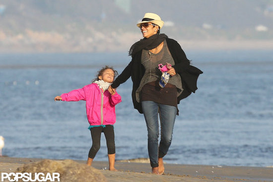 Halle Berry enjoyed a day at the beach with daughter Nahla.
Halle Berry enjoyed a day at the beach with daughter Nahla.
