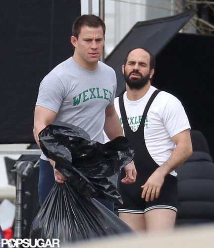Channing Tatum and Mark Ruffalo filmed Foxcatcher.
Channing Tatum and Mark Ruffalo filmed Foxcatcher.