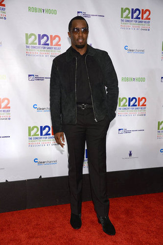 Diddy wore all black to the event.
Diddy wore all black to the event.