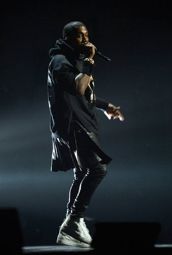 Kanye West performed at the 12/12/12 concert.
Kanye West performed at the 12/12/12 concert.