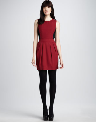 This demure Theory Sleeveless Colorblock Dress ($171, originally $285) takes on the holiday color palette in a much less obvious way.
This demure Theory Sleeveless Colorblock Dress ($171, originally $285) takes on the holiday color palette in a much less obvious way.