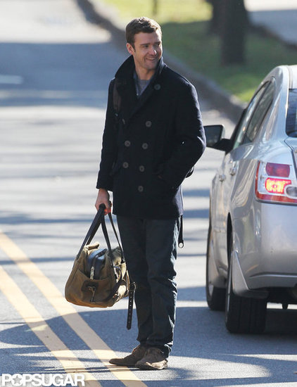 Justin Timberlake flashed a smile. Justin Timberlake flashed a smile.