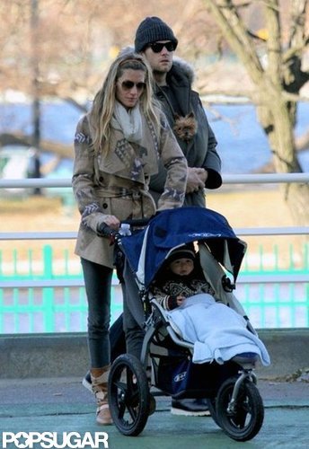 Gisele Bündchen pushed Benjamin Brady in his stroller with Tom Brady close by in January.
Gisele Bündchen pushed Benjamin Brady in his stroller with Tom Brady close by in January.