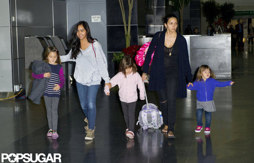 Luciana Damon walked through JFK with Isabella Damon, Alexia Barroso, Gia Damon, and Stella Damon.
Luciana Damon walked through JFK with Isabella Damon, Alexia Barroso, Gia Damon, and Stella Damon.