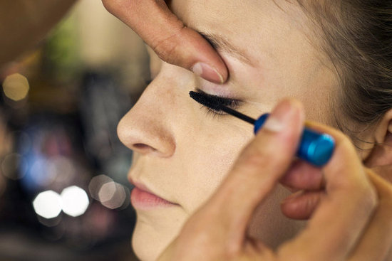 The next step is to apply mascara before you apply the false lashes. "If you have superlong lashes, you can do mascara after the fake lashes," Jennings says, but I prefer to do it right after curling the lashes, so this way it holds the curl in place."
Jennings prefers MAC Extended Play Lash Mascara ($16). "I love it because it really coats the lashes all the way around like a tube, and if you keep applying the mascara, you can get an amazing look."
The next step is to apply mascara before you apply the false lashes. "If you have superlong lashes, you can do mascara after the fake lashes," Jennings says, but I prefer to do it right after curling the lashes, so this way it holds the curl in place."
Jennings prefers MAC Extended Play Lash Mascara ($16). "I love it because it really coats the lashes all the way around like a tube, and if you keep applying the mascara, you can get an amazing look."