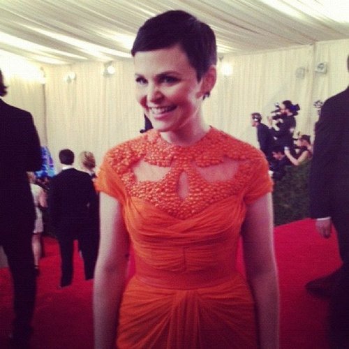 We got an up-close and personal look at Ginnifer Goodwin's gorgeous cap-sleeved orange Monique Lhuillier gown at May's Met Gala in NYC.
We got an up-close and personal look at Ginnifer Goodwin's gorgeous cap-sleeved orange Monique Lhuillier gown at May's Met Gala in NYC.