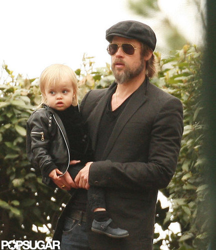 Brad Pitt held on tight to baby Vivienne while visiting a park in Venice, Italy, back in April 2010.
Brad Pitt held on tight to baby Vivienne while visiting a park in Venice, Italy, back in April 2010.