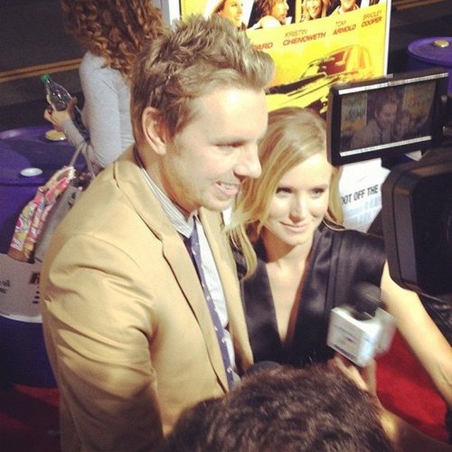 Dax Shepard and Kristen Bell kept close at the premiere of the movie they starred in together, Hit and Run.
Dax Shepard and Kristen Bell kept close at the premiere of the movie they starred in together, Hit and Run.