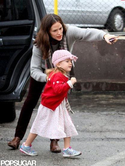 Jennifer Garner helped Seraphina Affleck out of the car.
Jennifer Garner helped Seraphina Affleck out of the car.