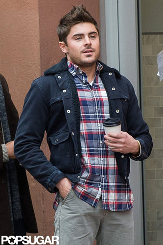 Zac Efron filmed a scene with some other actors.
Zac Efron filmed a scene with some other actors.