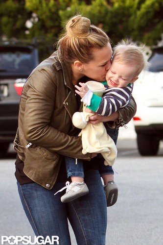 Hilary Duff kissed Luca Comrie.
Hilary Duff kissed Luca Comrie.