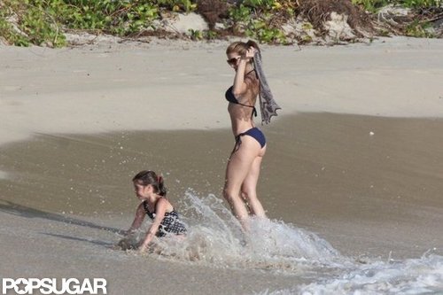Stephanie Seymour Parades Bikinis in St. Barts With Her Kids Stephanie Seymour Parades Bikinis in St. Barts With Her Kids