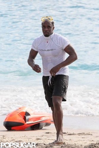 Diddy Hits the Beach Following a Night of Champagne and Jewels Diddy Hits the Beach Following a Night of Champagne and Jewels