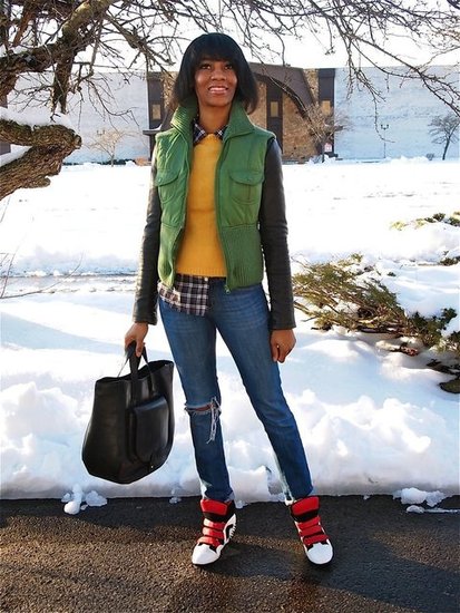 Layered Puffy Vest